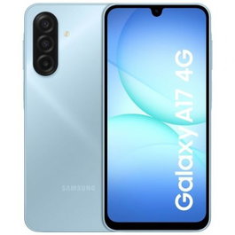 Samsung Galaxy A17 SM-A175FLBEEUE Smartphone, 8GB RAM 256GB, Pantalla 6.7" Super AMOLED 90Hz, Triple Cámara 50MP, Azul, 4G, Android