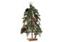 DKD Home Decor Decoración de Árbol de Navidad Verde en PVC y Madera 38x18x62 cm