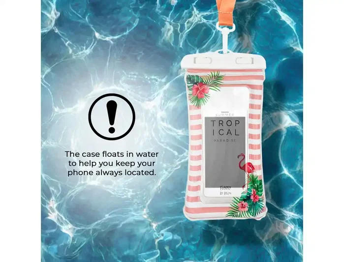 Wondee Funda impermeable para móvil hasta 6.7' Wondee Tropical