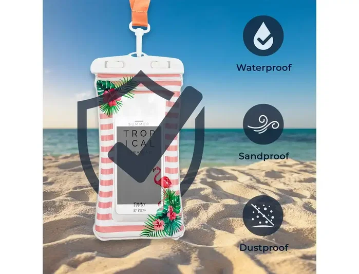 Wondee Funda impermeable para móvil hasta 6.7' Wondee Tropical