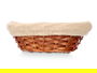 Kipit Cesta Ovalada Mimbre y Madera 25 cm x 9 cm x 25 cm (Set de 36)