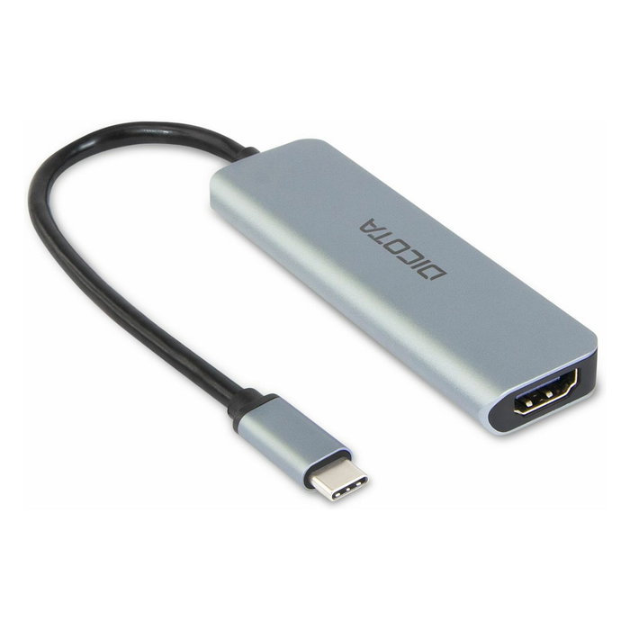 DICOTA D Dicota USB-C 5-in-1 Video Hub 4K Plata Hub 5 en 1 PD 100W D32060 D32060 100W