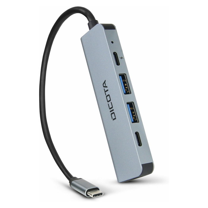 DICOTA D Dicota USB-C 5-in-1 Video Hub 4K Plata Hub 5 en 1 PD 100W D32060 D32060 100W
