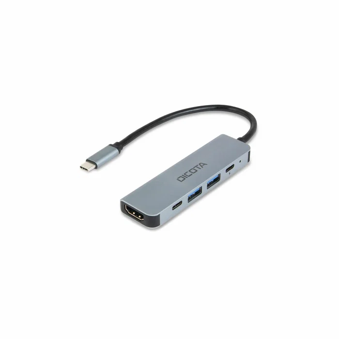 DICOTA D32060 Hub USB-C 5-en-1 con HDMI y PD 100W Plata DICOTA D32060 Hub USB-C 5-en-1 con HDMI y PD 100W Plata