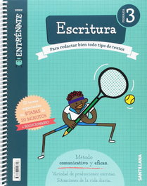 SANTILLANA, CUADERNO ESCRITURA 3ºPRIMARIA. ENTRÉNATE - SANTILLANA