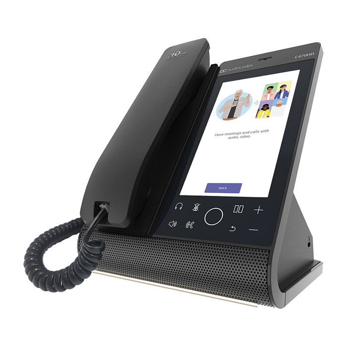 AudioCodes Teléfono IP Teams C470HD Total Touch, pantalla táctil 5.5", Android 9.0, Wi-Fi, Bluetooth 5.0, PoE, color negro
