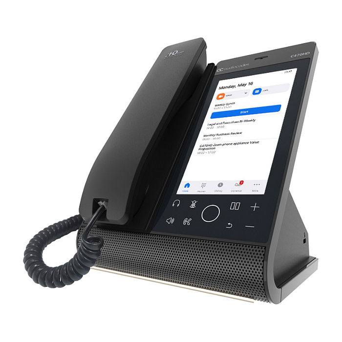 AudioCodes Teléfono IP Teams C470HD Total Touch, pantalla táctil 5.5", Android 9.0, Wi-Fi, Bluetooth 5.0, PoE, color negro