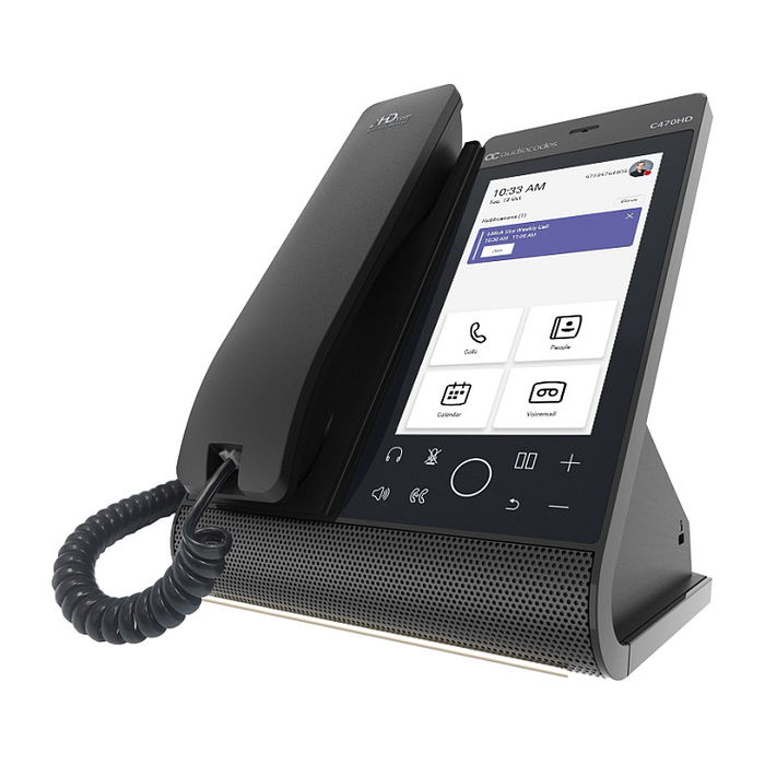 AudioCodes Teléfono IP Teams C470HD Total Touch, pantalla táctil 5.5", Android 9.0, Wi-Fi, Bluetooth 5.0, PoE, color negro