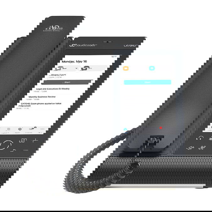 AudioCodes Teléfono IP Teams C470HD Total Touch, pantalla táctil 5.5", Android 9.0, Wi-Fi, Bluetooth 5.0, PoE, color negro