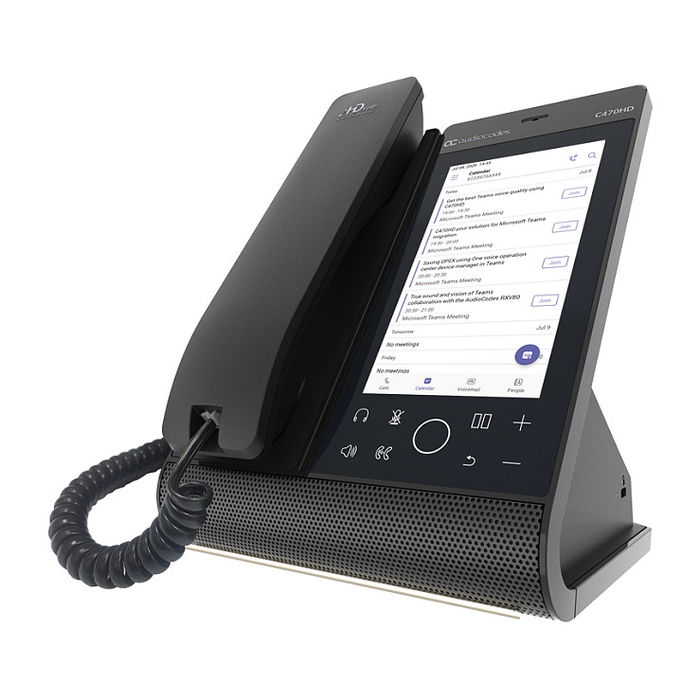 AudioCodes Teléfono IP Teams C470HD Total Touch, pantalla táctil 5.5", Android 9.0, Wi-Fi, Bluetooth 5.0, PoE, color negro