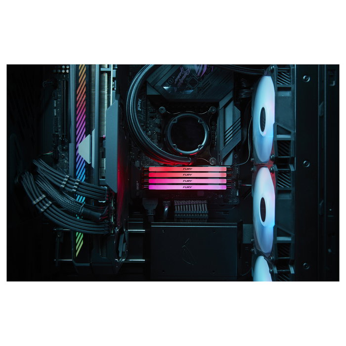 Kingston 16GB FURY Renegade RGB DDR5 6400MT/s CL32 288-pin DIMM Memoria RAM PC con Disipador Térmico, RGB, ECC y XMP 3.0 Kingston 16GB FURY Renegade RGB DDR5 6400MT/s CL32 288-pin DIMM Memoria RAM PC con Disipador Térmico, RGB, ECC y XMP 3.0