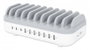 MANHATTAN Estación de carga de 10 puertos 120W Blanco/Gris