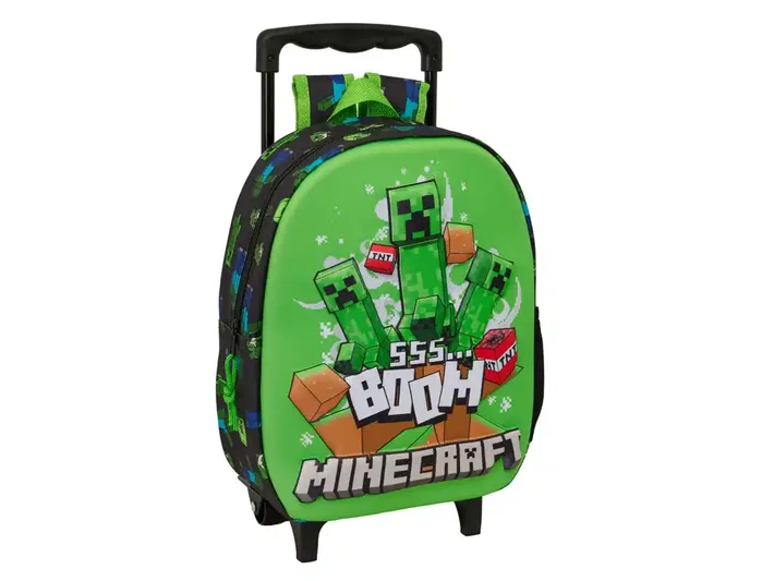 Safta Mochila Trolley 3D Minecraft con Ruedas