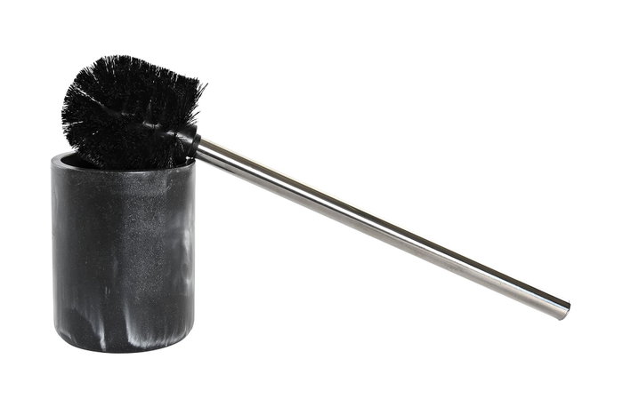 DKD Home Decor Escobillero de Resina Mármol Negro 10x10x40 cm DKD Home Decor Escobillero de Resina Mármol Negro 10x10x40 cm