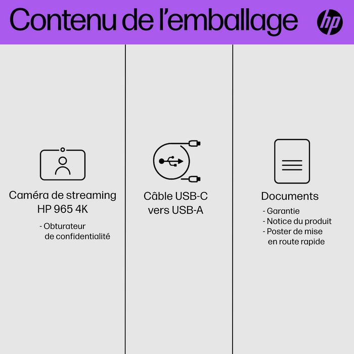 HP 965 4K Streaming Webcam HP 965 4K Streaming Webcam