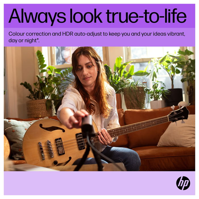 HP 965 Cámara Web Streaming 4K 8 MP, 3840 x 2160 Pixeles, USB