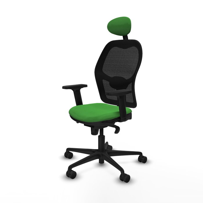 PIQUERAS Y CRESPO Silla de oficina Jorquera con mecanismo Sincro, Tela Verde y Malla Negra PIQUERAS Y CRESPO Silla de oficina Jorquera con mecanismo Sincro, Tela Verde y Malla Negra