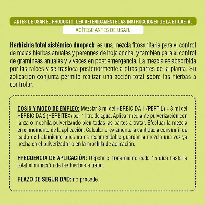 Flower Herbicida total sistémico duopack 25 ml + 25 ml