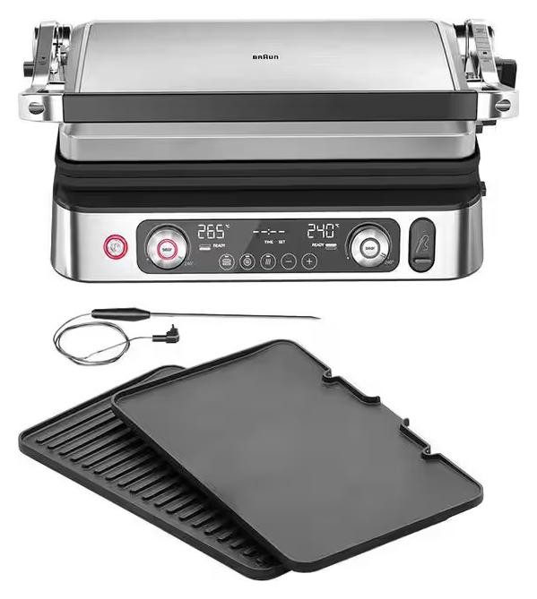 Braun Multi Grill 9 Pro Parrilla multifunción 2200 W Negro / Acero Braun Multi Grill 9 Pro Parrilla multifunción 2200 W Negro / Acero