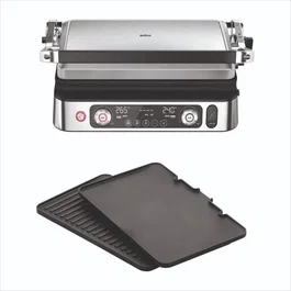 Braun Multi Grill 9 Pro Parrilla Multifunción 2200 W 3 Posiciones de Calentamiento Negro / Acero