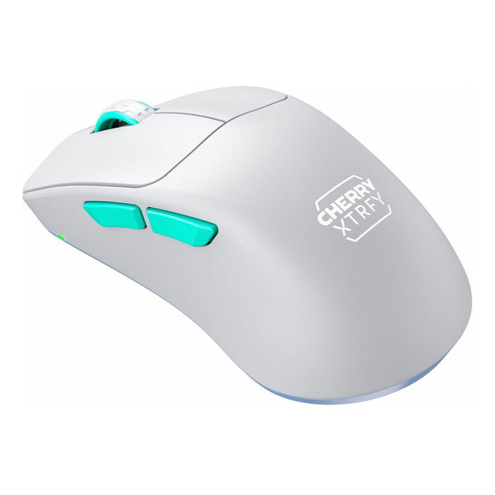 Cherry XTRFY M64 Wireless Gaming Mouse - Blanco, Inalámbrico, 26000 DPI, Ergonómico para Diestros, Batería Recargable, 75h Autonomía