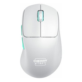 Cherry XTRFY M64 Wireless Gaming Mouse - Blanco, Inalámbrico, 26000 DPI, Ergonómico para Diestros, Batería Recargable, 75h Autonomía