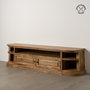 Mueble Tv Natural Madera de Mango Salón 198 X 45 X 50 cm