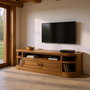 Mueble Tv Natural Madera de Mango Salón 198 X 45 X 50 cm
