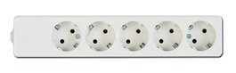 SIMON Base Finstock con 5 tomas, Blanca (Sin cable)