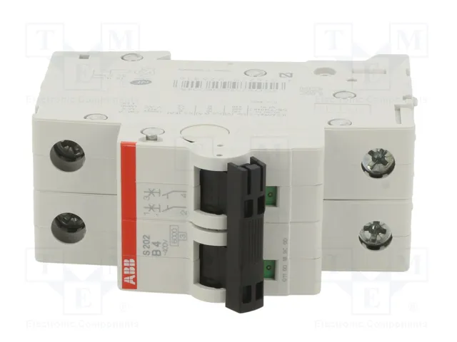 ABB S200 Interruptor magnetotérmico 2 polos 4A 6kA ABB S200 Interruptor magnetotérmico 2 polos 4A 6kA