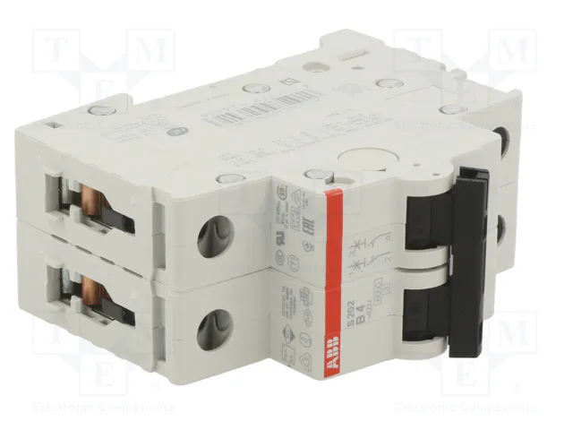 ABB S200 Interruptor magnetotérmico 2 polos 4A 6kA ABB S200 Interruptor magnetotérmico 2 polos 4A 6kA