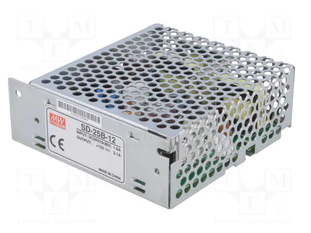 MEAN WELL SD-25B-12 Convertidor DC/DC 25,2W 12VDC MEAN WELL SD-25B-12 Convertidor DC/DC 25,2W 12VDC