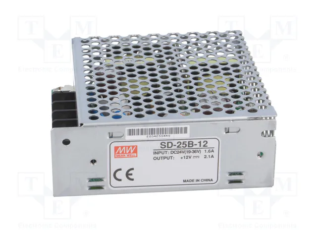 MEAN WELL SD-25B-12 Convertidor DC/DC 25,2W 12VDC MEAN WELL SD-25B-12 Convertidor DC/DC 25,2W 12VDC
