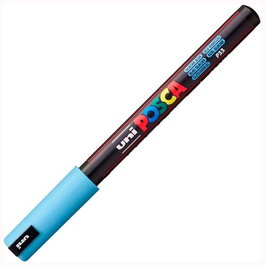 POSCA PC-1MR Marcador No Permanente Punta Extrafina 0.7 mm Azul Glaciar