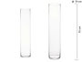 Giftdecor Jarrón de Cristal Cilíndrico Transparente 15cm x 70cm