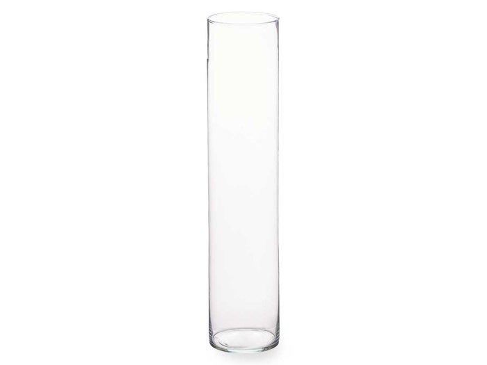 Giftdecor Jarrón de Cristal Cilíndrico Transparente 15cm x 70cm