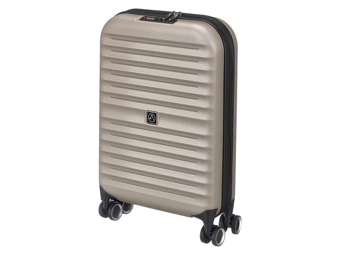 Arte Regal Maleta Rigida con Ruedas 37 Litros, Color Champagne/Negro, ABS, Dimensiones 40 x 55.5 x 16 cm, Asa Acolchada y Candado (Set de 3)