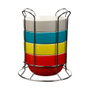 5Five Juego de 4 Tazones Petit Déjuni con Soporte, Colores Surtidos, 500 ml