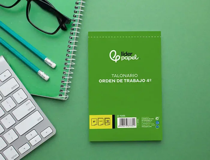 Liderpapel T255 Talonario Orden de Trabajo Cuarto Original y Copia