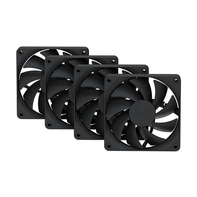 HYTE FA12 120mm Pack de 4 Ventiladores Negro HYTE FA12 120mm Pack de 4 Ventiladores Negro