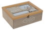 DKD Home Decor Caja MDF Cristal Multicolor 24x19x8,5 cm
