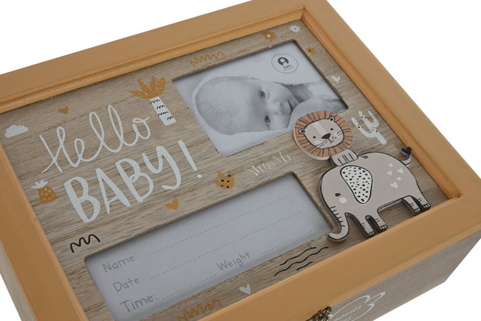 DKD Home Decor Caja MDF Cristal Multicolor 24x19x8,5 cm