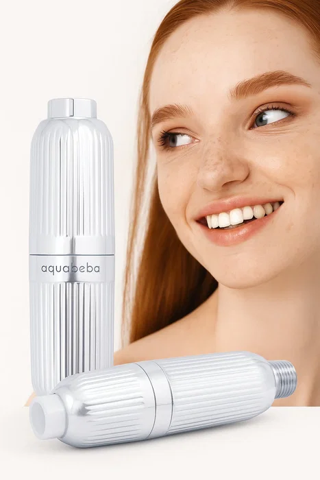 Aquabeba Aquafilter Chrome - Filtro de Ducha con Sistema de 7 Etapas, Capacidad 50000L, Conexión Directa al Grifo, Color Cromo