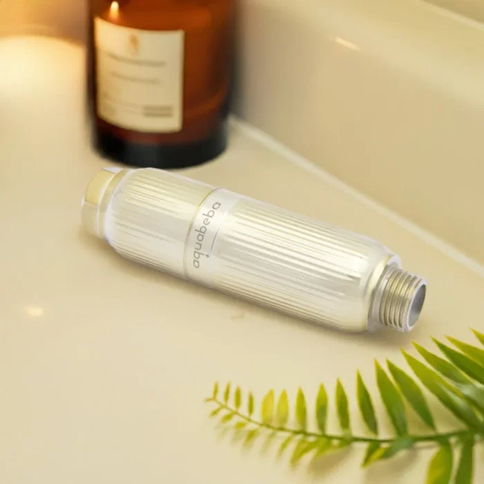 Aquabeba Aquafilter Chrome - Filtro de Ducha con Sistema de 7 Etapas, Capacidad 50000L, Conexión Directa al Grifo, Color Cromo