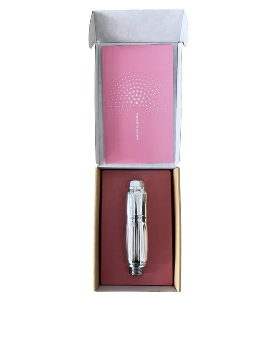 Aquabeba Aquafilter Chrome - Filtro de Ducha con Sistema de 7 Etapas, Capacidad 50000L, Conexión Directa al Grifo, Color Cromo