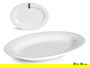 Vessia Plato Ovalado Blanco Porcelana 24.5x17.5x2.5 cm (Set de 24)