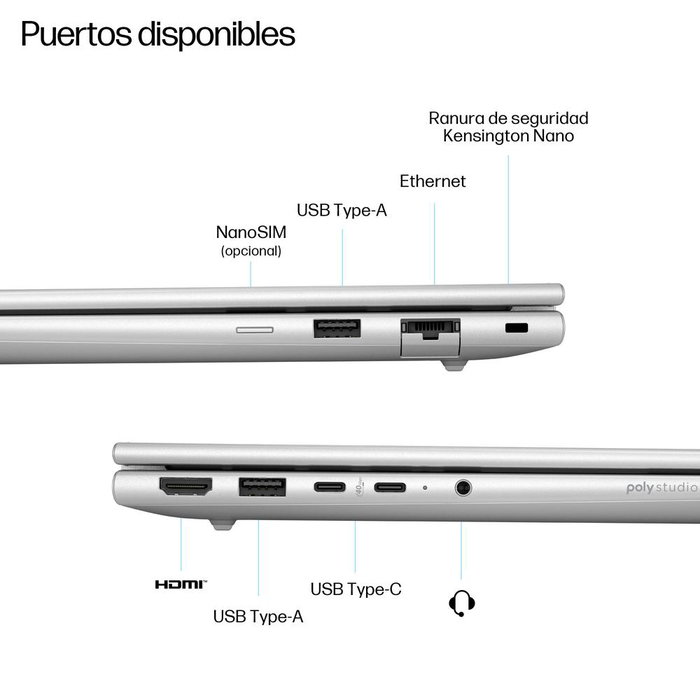 HP ProBook 4 G1q 14" - Portátil Snapdragon X1-26-100, 16GB RAM, 512GB SSD, WUXGA IPS, Copilot+ PC, Windows 11 Pro, HP Wolf Pro Security Edition, Color Pike Silver