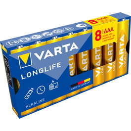 Varta Longlife AAA LR 3, Pack de 8 unidades