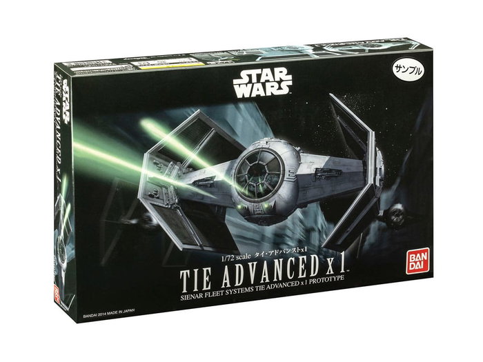 Bandai Star Wars Maqueta 1/72 TIE Advanced con Darth Vader
