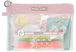 CYP BRANDS Set portatodo jumbo con accesorios de papelería Molang Blossom